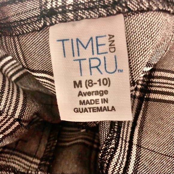 Time & Tru Womens Millenium Pull On Pants plaid Sz. 8-10 medium - Picture 8 of 8